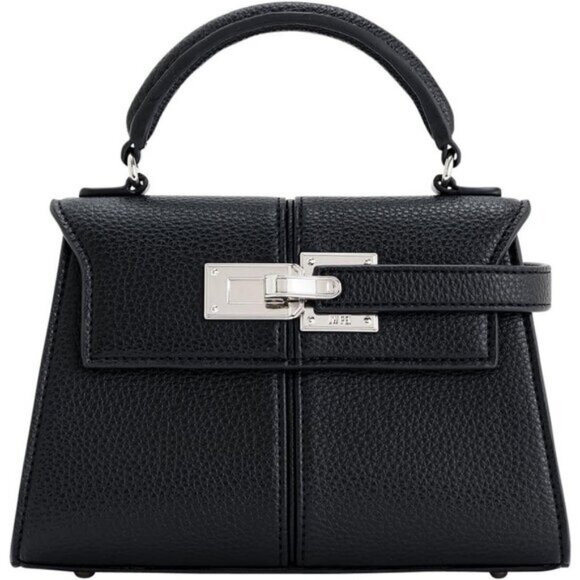 🆕Jw Pei Women Black Vegan Leather Imported Elegant Sustainable Top Handle Bag - Picture 5 of 10